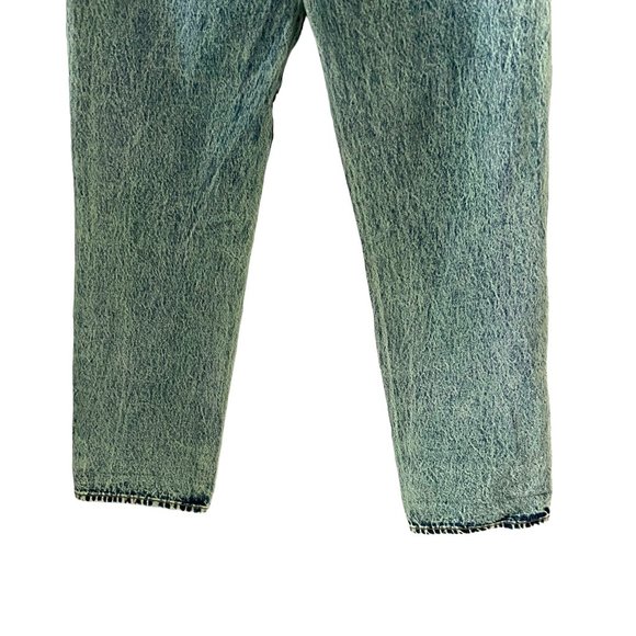 Teddy Fresh High-Rise Straight-Leg Acid Wash Jeans In Vintage Green Size 29 - Picture 11 of 15